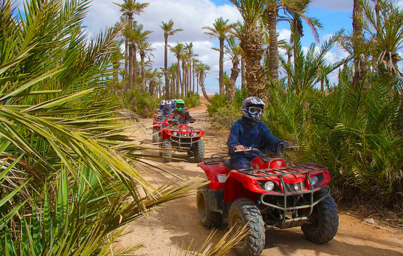 Quad biking in the Marrakech palm grove (Palmeraie)